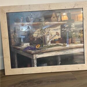 Rustic Garden Tools Framed Art